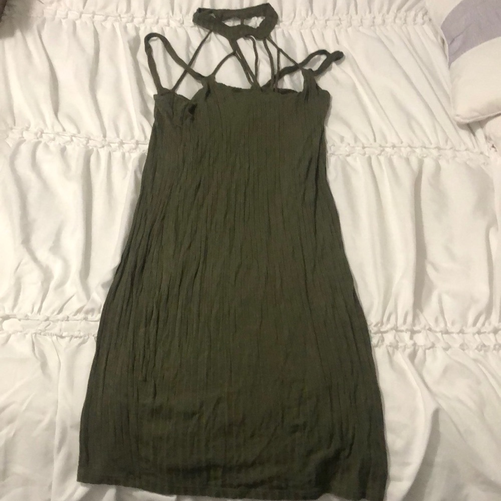 army green bodycon dress